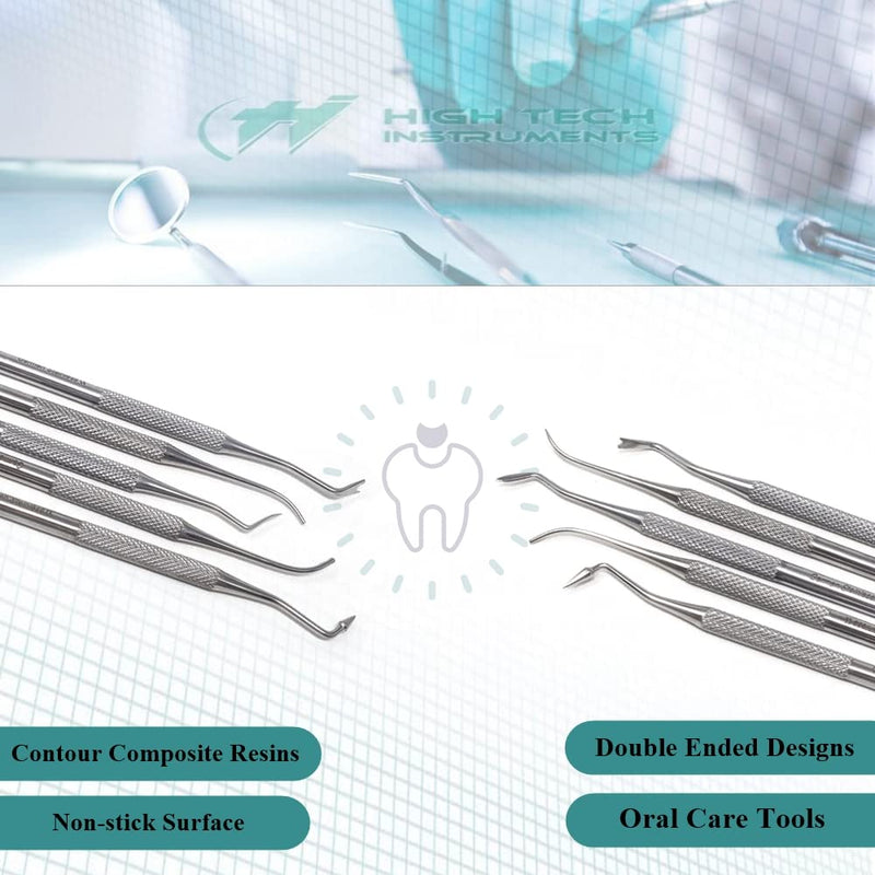 [Australia - AusPower] - Dental PK Thomas Carvers Set of 5 Pcs Made of Stainless Steel Used for Restorative Contouring Shaping Carving Double Ended Waxing Modelling Instruments with Knurled Handle for Firm Grip 5 Pcs PK Thomas 