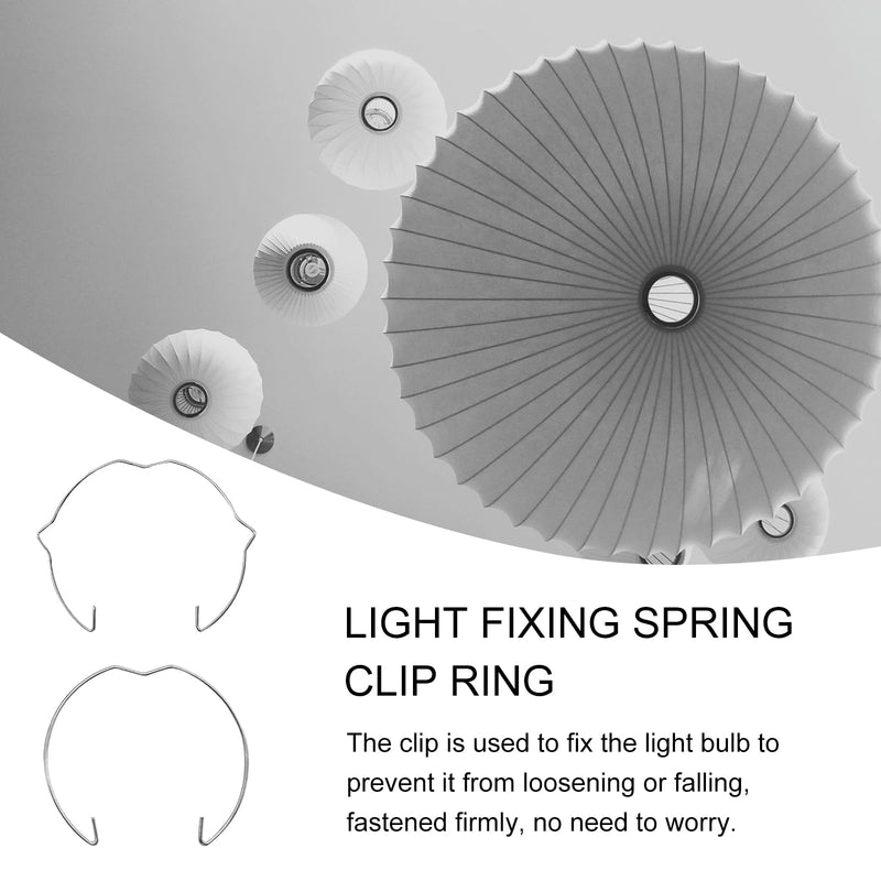 [Australia - AusPower] - Retaining Spring Ring Clasp Clips, 20 Pieces MR16 Recessed Spotlight Snap Ring Lamp Holder, Retaining Spring Rings Set, 2 Shapes 2 Sizes Diameter 5.4 cm and 5.9 cm for Halogen Lamp/Lamp Holder 20 PCS 
