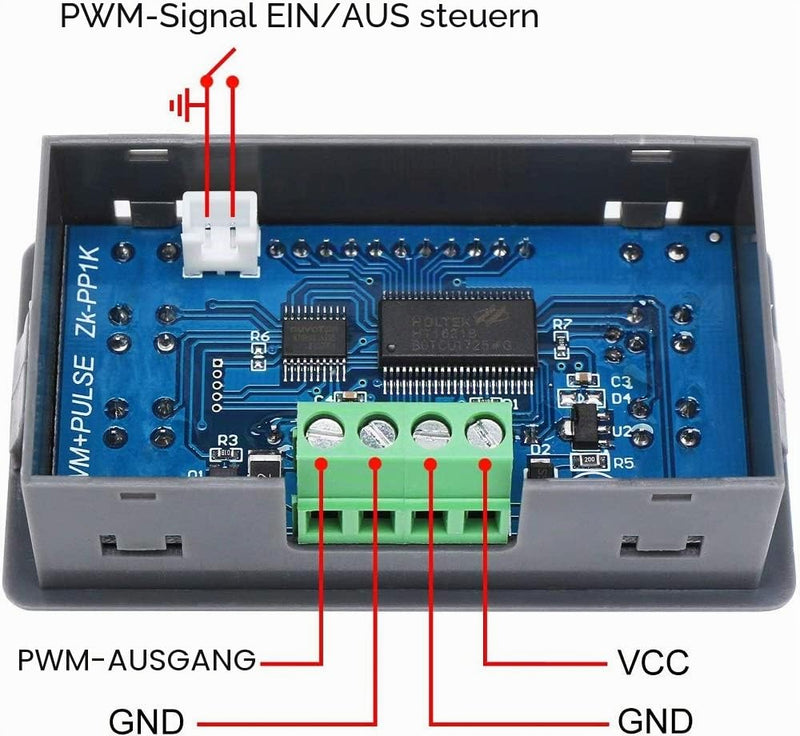 DollaTek PWM Signal Generator 1Hz -150kHz Dual Mode Generator Adjustable Pulse Frequency Duty Ratio Duty Rectangular Wave Module with Housing