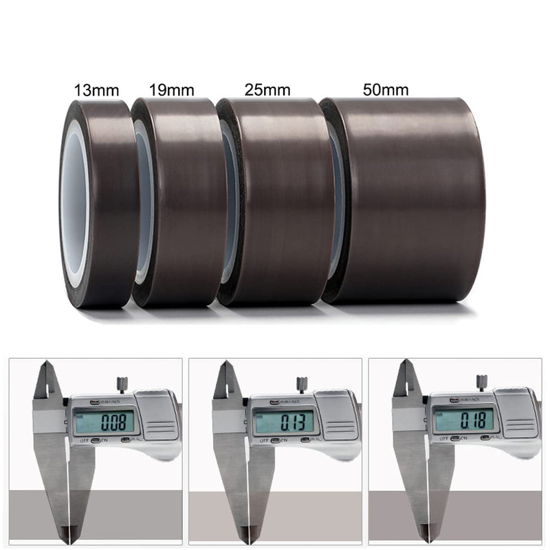 [Australia - AusPower] - PTFE Tape, PTFE Film Tape Sheets with Single Side Silicone Adhesive, High Temperature Tape, 36 Yards (1 roll) 0.08mm T*1in W*36yards L 