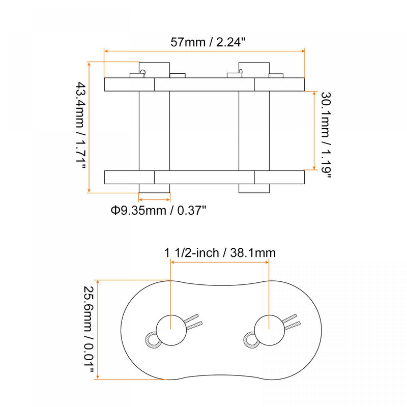 [Australia - AusPower] - uxcell 5Pcs #100 Chain Master Connector Link Roller, 1 1/4" Pitch Carbon Steel, Standard Connecting Split Links for 20A Chain 