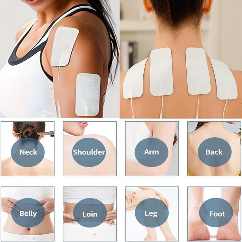 [Australia - AusPower] - 24 Pieces LOVMAYZ DL Self-Adhesive Electrode TENS Unit Replacement Cutaneous Electrode Pads,Reusable Electrodes,Very Sticky,Compatible with AUVON, TENS 7000 and Other TENS/EMS Devices 