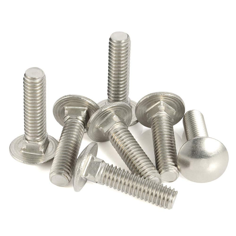 [Australia - AusPower] - 1/4-20 x 1-1/4" (1/2" to 6" Available) Carriage Bolts Screws, Stainless Steel 18-8 (304), Round Head, Square Neck, Fully Threaded, 25 PCS 1/4-20 x 1-1/4" 