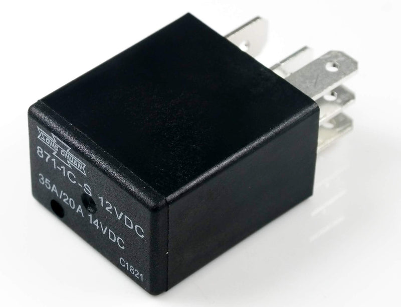 Song Chuan ISO Relay 12VDC Coil SPDT 35/20A PN 871-1C-S 12VDC Sealed WASABLE (Pack of 3)