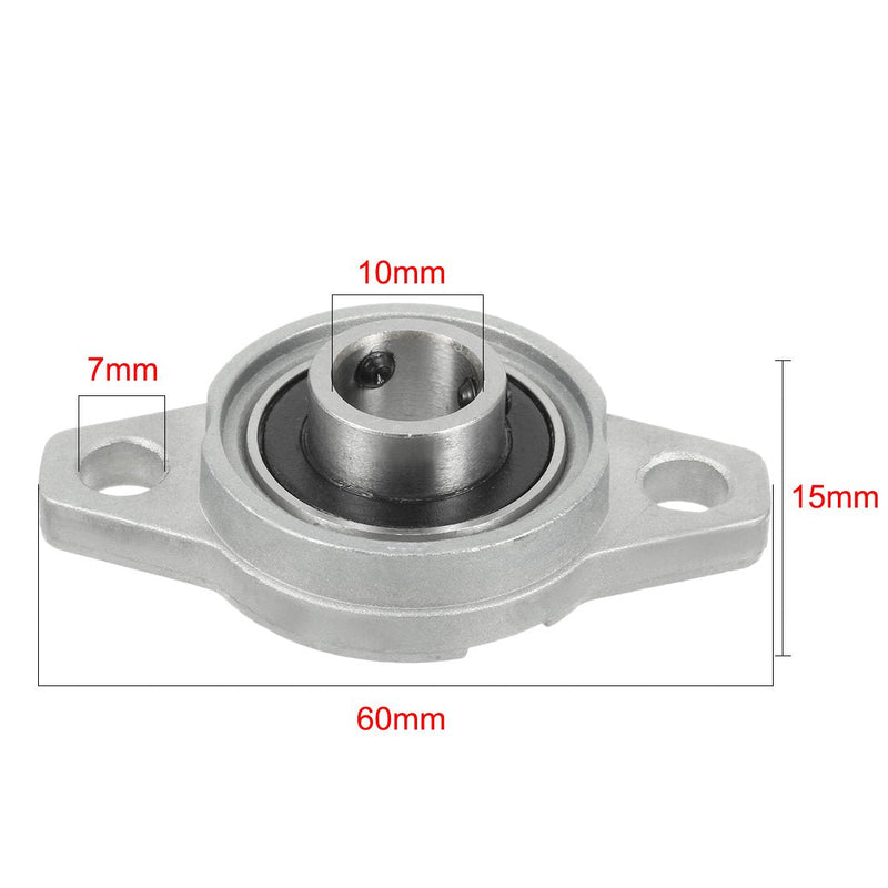 [Australia - AusPower] - uxcell 2pcs KFL000 10mm Zinc Alloy Self Aligning Pillow Block Flange Bearing 