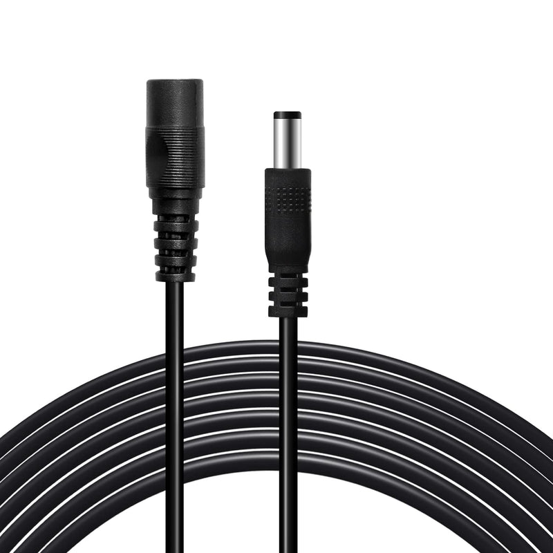 [Australia - AusPower] - 2PCS 33FT(10m) 12V DC Extension Cable,5.5mm x 2.1mm DC Power Adapter Extension Cord Black for Printers/CCTV Security Camera/Routers H-M-028 33ft Power Extension Cable 