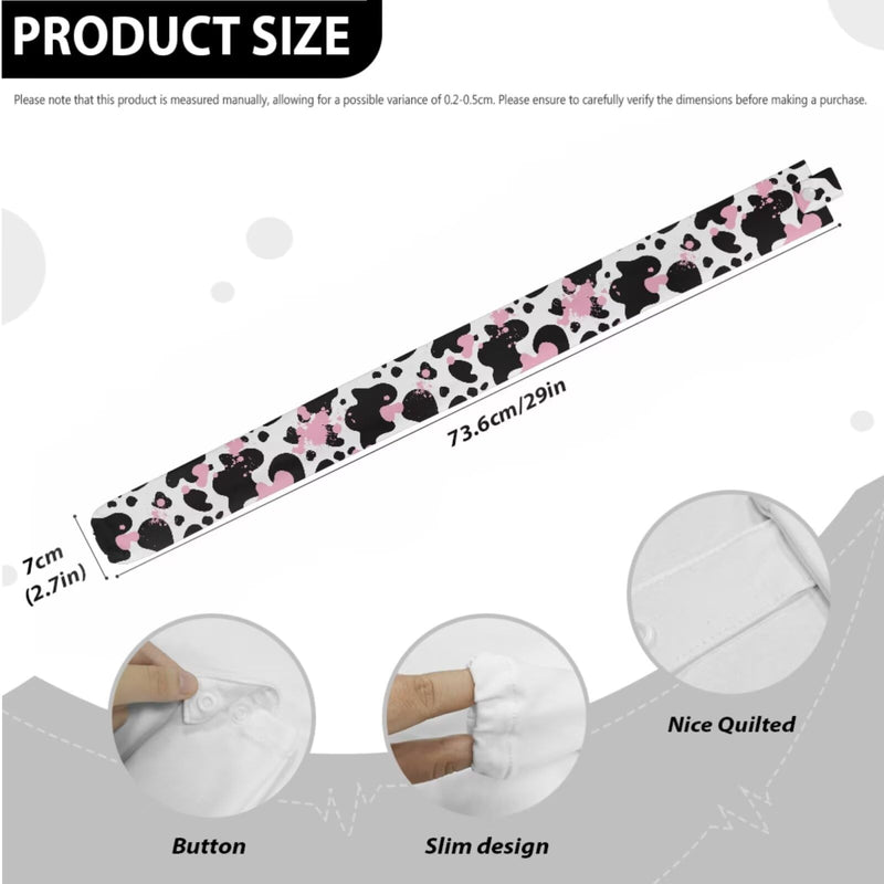 [Australia - AusPower] - LedBack Cow Print Stretchy Stethoscope Covers Four Piece Universal Fit Stethoscope Decorative Sleeve Replaceable Stethoscope Accessories Sleeve for Doctors Nurses 