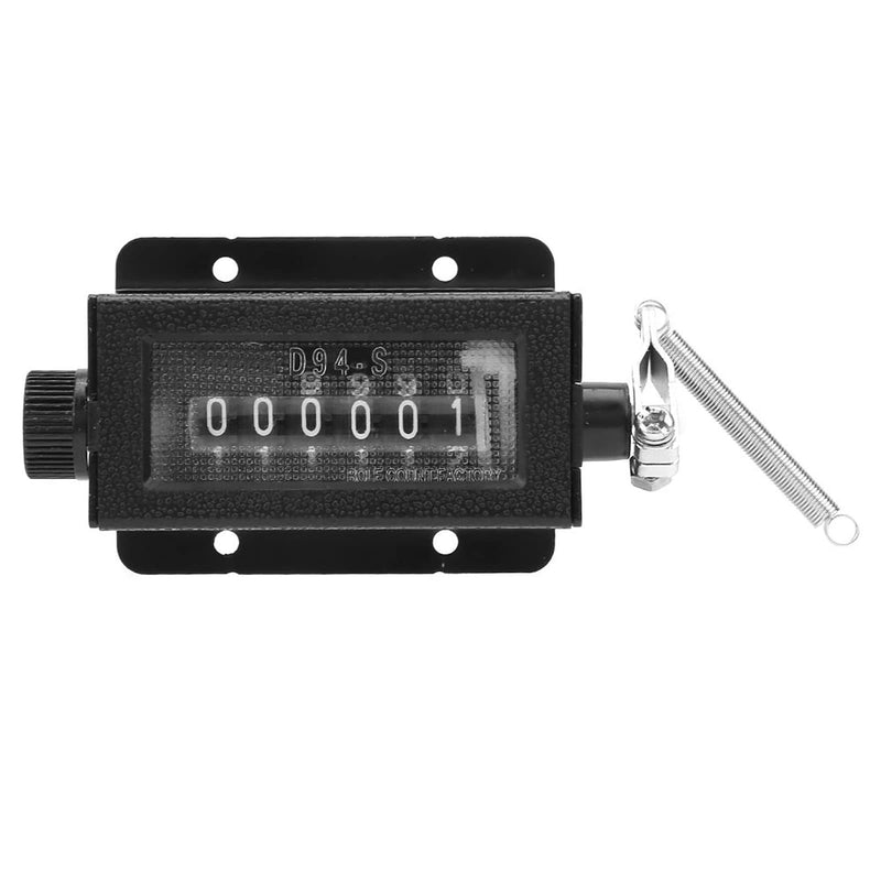 [Australia - AusPower] - Mechanical Counter, D94-S 0-999999 6-Digit Mechanical Resettable Rotary Counter, Manual Hand Drag Stroke Counter, Punch Counter 