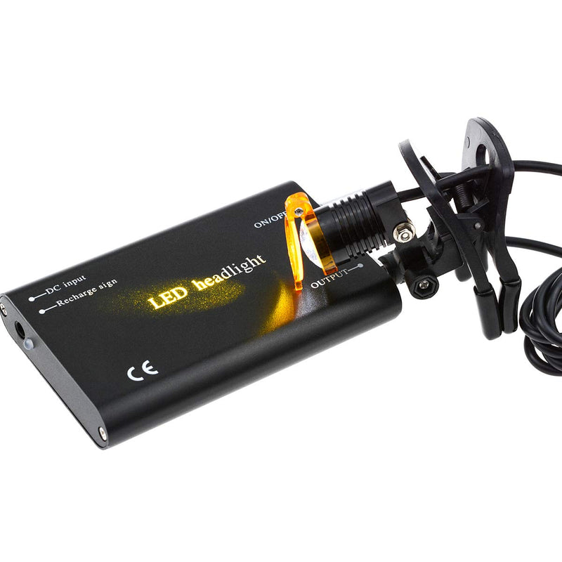 [Australia - AusPower] - Plastic Clip Headlamp for Binocular Loupe with Bag (Black? 
