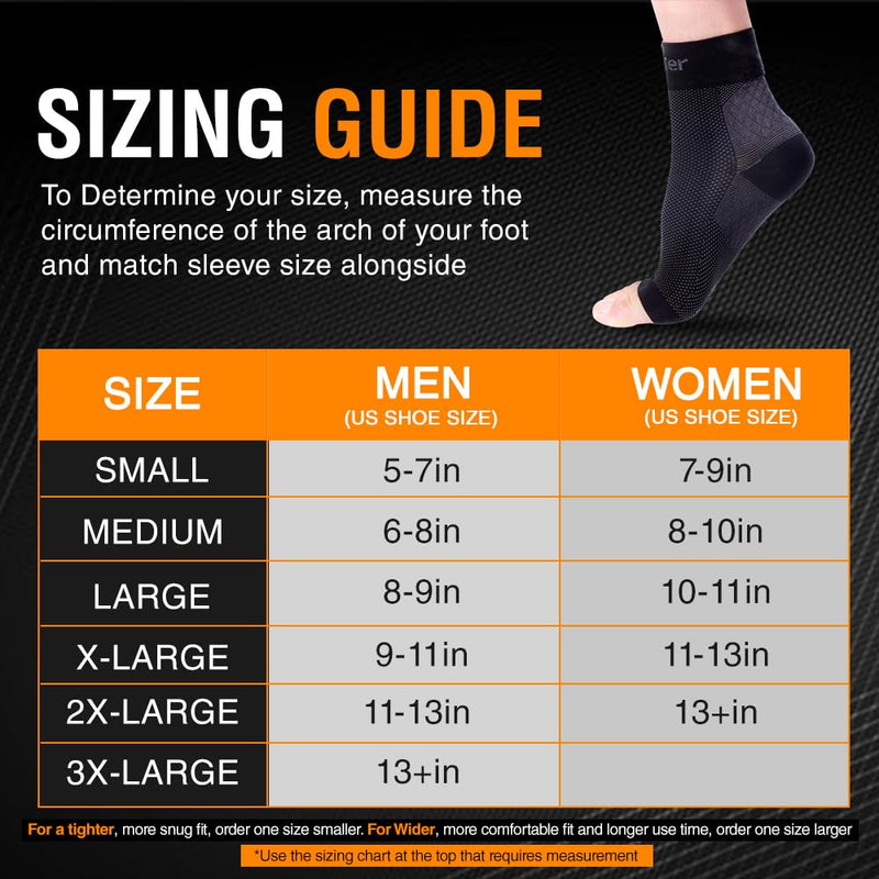 [Australia - AusPower] - Doc Miller Foot Ankle Compression Sleeve Support for Pain Relief, Achilles Tendonitis, Neuropathy - Nano Socks for Women & Men, Toeless Socks - Compress Sleeves for Fatigue, Feet Relief Black Medium 