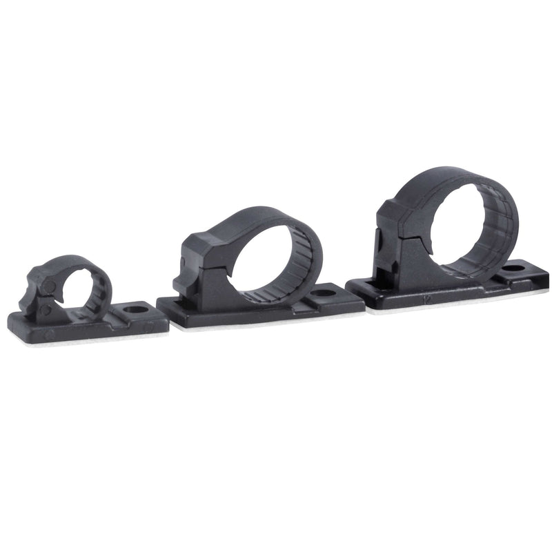 [Australia - AusPower] - 25pcs JacobsParts V3 Adhesive Cable Management Clips, 0.3 Inch Fixed Clamp with Optional Screw Mount (Small) Small 