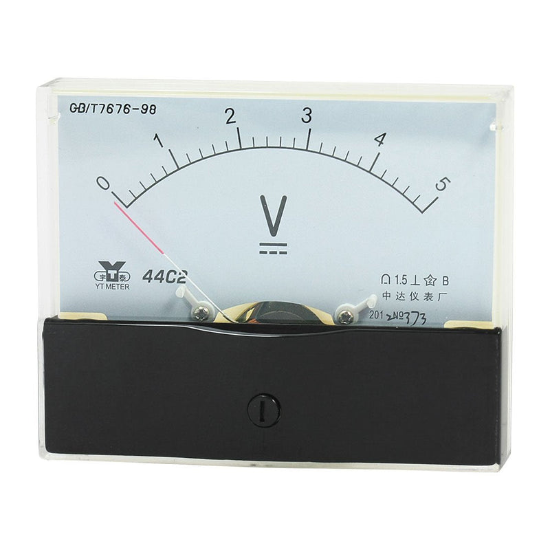 [Australia - AusPower] - uxcell Analog Panel Voltmeter Volt Meter DC 0-5V Measuring Range 44C2 