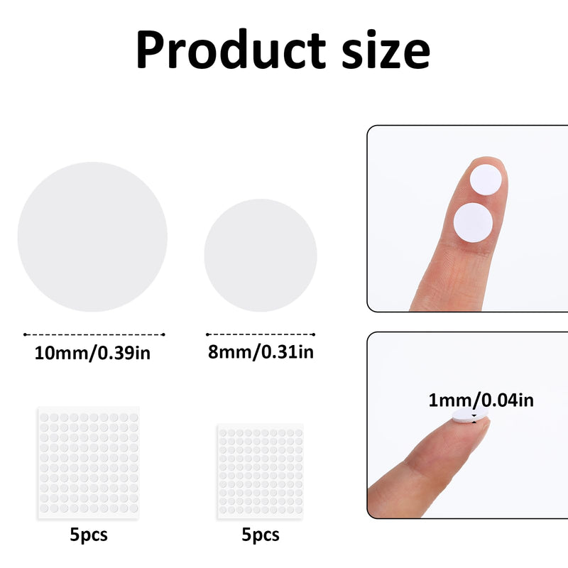 10 Sheet Foam Dots Double-Sided 1000 Pcs Round Adhesive 3D Craft Foam Tape for Scrapbooking Mini Foam Stickers for Art Crafts DIY Handmade Card Making (0.3 inch & 0.4 inch) 0.3 inch & 0.4 inch