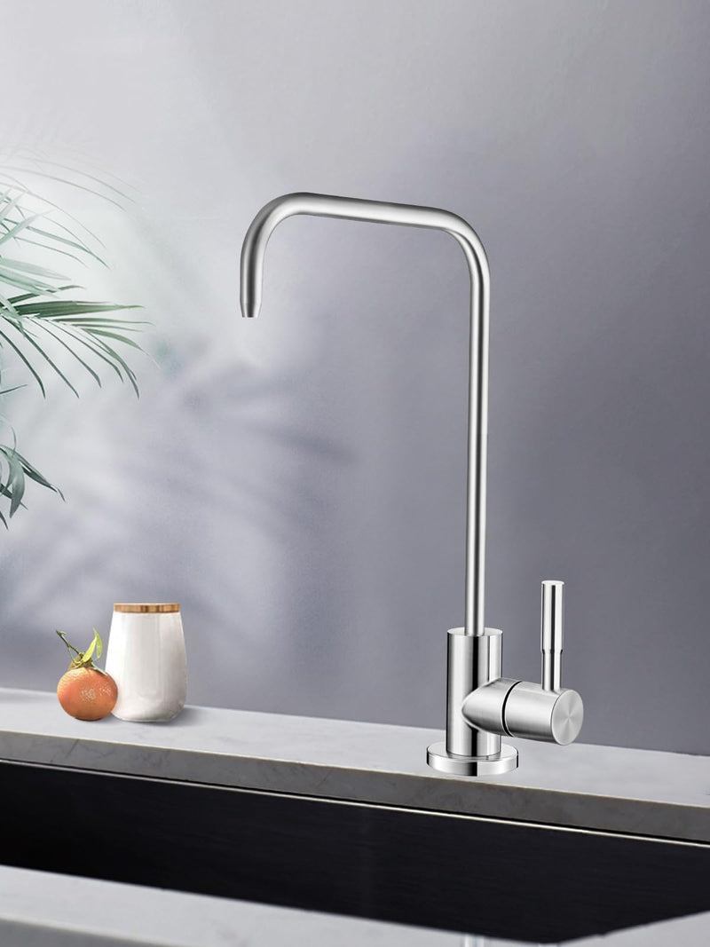 Drinking Water Faucet,Lead-Free Water Filter Faucet,Easy to Install Reverse Osmosis Faucets for Kitchen Bar Sink,Brushed Nickel SUS304 Stainless Steel