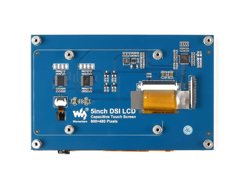 waveshare 4.3inch Capacitive Touch Display Compatible with Raspberry Pi 5/4B/3B+/3A+/3B/2B/B+/A+/CM3/3+/4 800×480 Resolution IPS Wide Angle MIPI DSI Interface 4.3inch DSI LCD