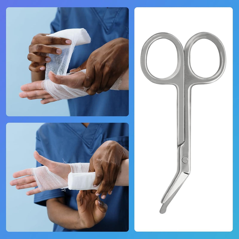 Bandage Scissors with Engraving, Bandage Scissors Care, Medical Scissors, Ostomy Scissors, Nurse Scissors, for Doctors or Nurses (Silver 11 cm)