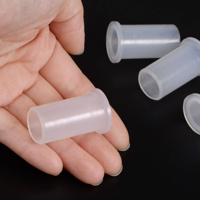 [Australia - AusPower] - 4pcs Flanged Sleeve Bearings 15mm Bore 18mm OD 35.5mm Length Nylon Bushings for Shaft, White 15mm x 18mm x 35.5mm 