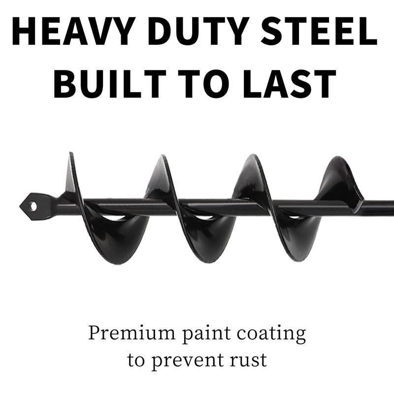[Australia - AusPower] - TCBWFY Auger Drill Bit 2x14.6inch Garden Plant Flower Bulb Auger Rapid Planter Bulb & Bedding Plant Auger for 3/8" Hex Drive Earth Drill Fence Post Umbrella Hole Digger 2"x14.6" 