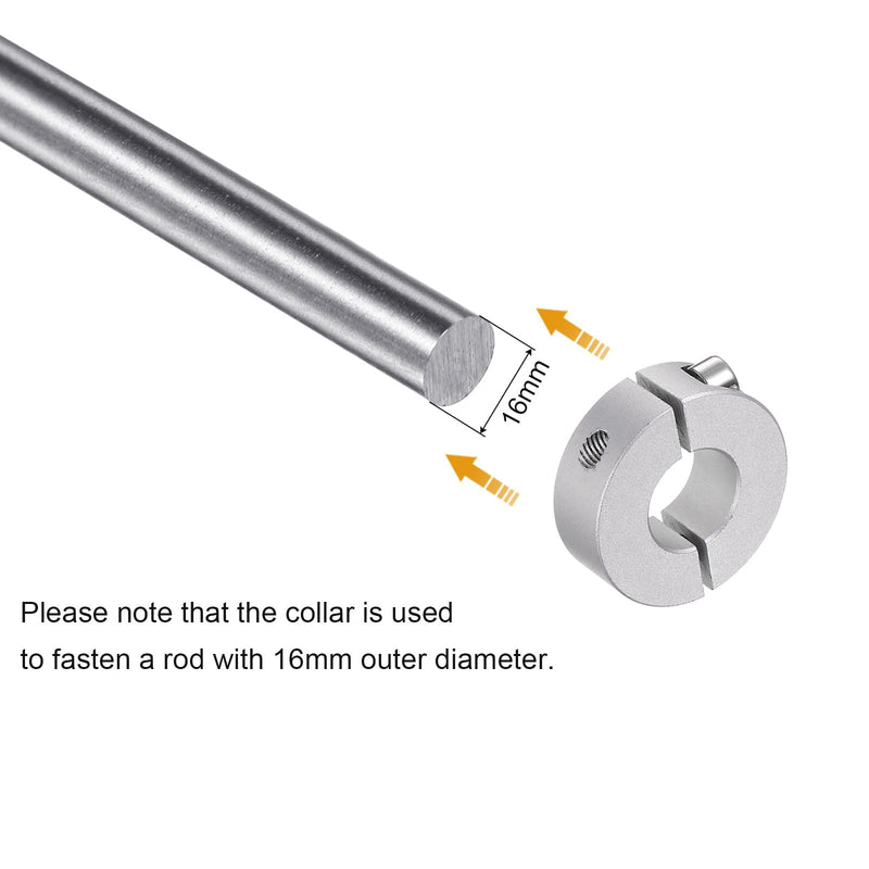 [Australia - AusPower] - HARFINGTON 2pcs Double Split Shaft Collar for 16mm Shaft Set Screw Clamp-On Collars, 35mm OD, 12mm Width, for Stoppers, Position, Hold Timing Pulleys, Machine Tools, Industry, Anodization 16mm Bore 