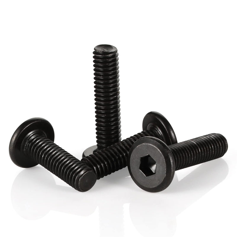 [Australia - AusPower] - 1/4-20 x 3/4" Flat Head Socket Head Screw Furniture Bolts Countersunk Connector Screws, Stainless Steel 18-8 (304), Black Oxide, Fully Threaded, 25 PCS 1/4-20 x 3/4" 