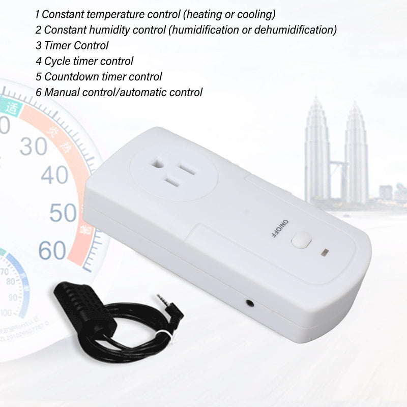[Australia - AusPower] - Wireless Temperature Controller, WiFi Plug in Humidifier Thermostat Outlet, Versatile Heating Cooling Temp Sensor Thermostat Plug Outlet for Home(TS-5000 US) TS-5000 US 