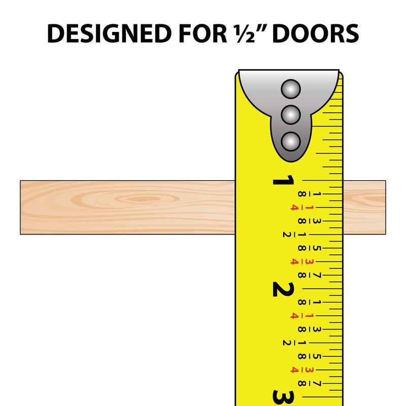 Outwater 36in Aluminum Sliding Door Track for 1/2in Wood Panels, Mill Finish 36 Inches For 1/2" Wood Panels