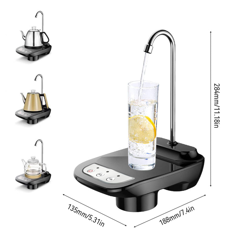 Electric Water Dispenser,Automatic Water Jup Dispenser Pump for 5 Gallon Bottle,Universal Water Bottle Dispenser Pump,Portable Water Pump for Water Jup for Camper Accessories,Home,Office Black