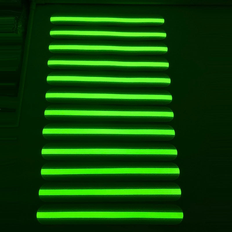 12Pcs Clear Anti Slip Tape with Glow in The Dark, 1.57inch x 13inch, Transparent Grip Tape Non-Slip Adhesive Tape Indoor/Outdoor Stair,Tubs, Boats, Safety Grip Tape Non Skid Roll for Stair Steps #05Clear with Glow 1.57 inch x 13 inch 12pcs