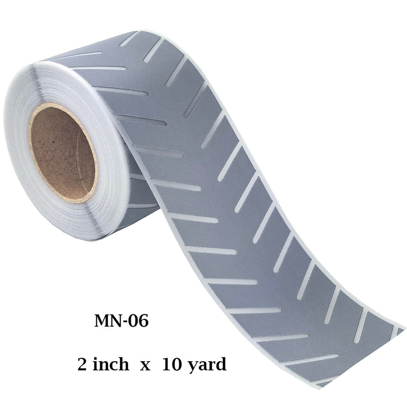 High Visibility Silver Reflective Heat Transfer Vinyl Warning Tape Iron On for Clothing MN-06 2in x 10y