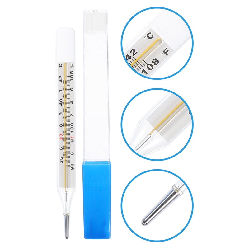 [Australia - AusPower] - Measurement Temperature Glass:℃ & ℉Classic Temperature Digital Thermometer for Adults and Kids High-Accuracy for Work, School, Home, Travel, and Healthcare Use 