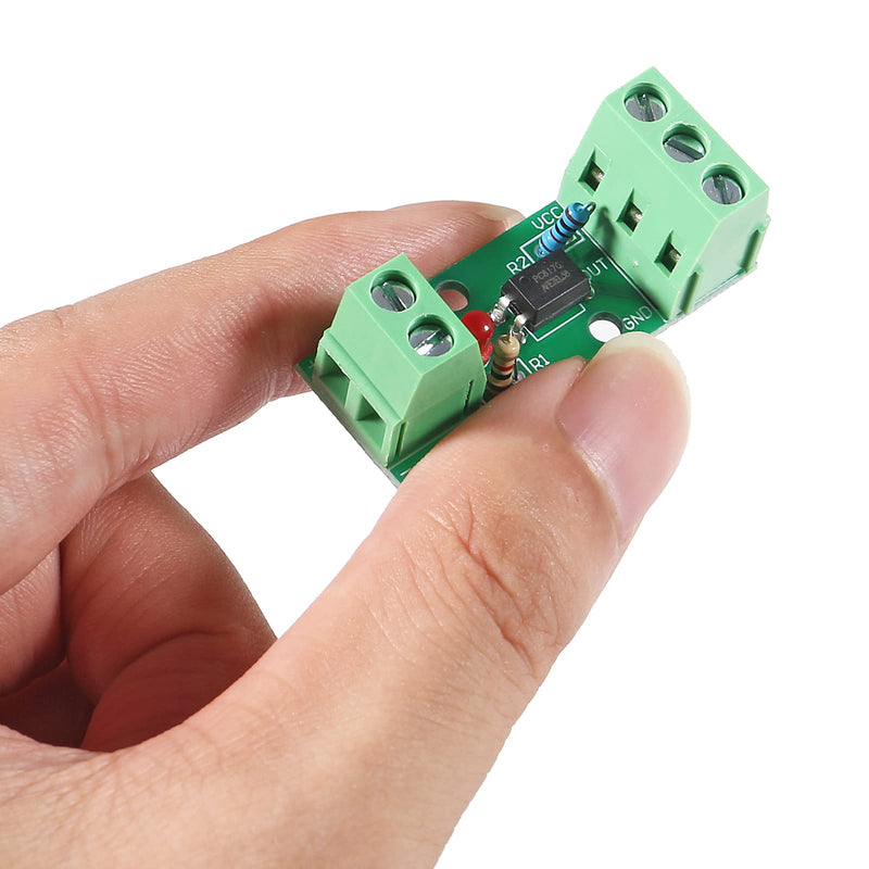[Australia - AusPower] - 10Pcs 1 Channel Optocoupler Isolation Module 12V PC817 EL817 Photoelectric 1 Way Opto PNP NPN Signal Converter Rail Holder PLC Drive Motor Board 