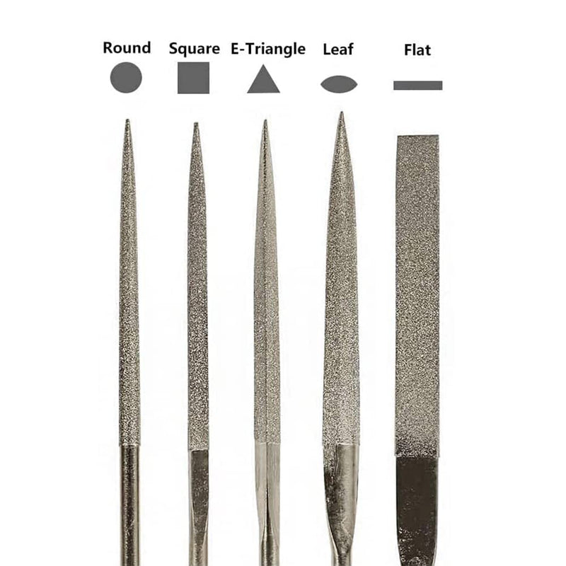 [Australia - AusPower] - Mini File Set, Needle Files Set Metal, 5 Pieces Mini Diamond Files Set, Diamond Needle File Set, Mini Diamond File, Metal Diamond Needle File Set, File Set, Diamond Files 5 Stück 