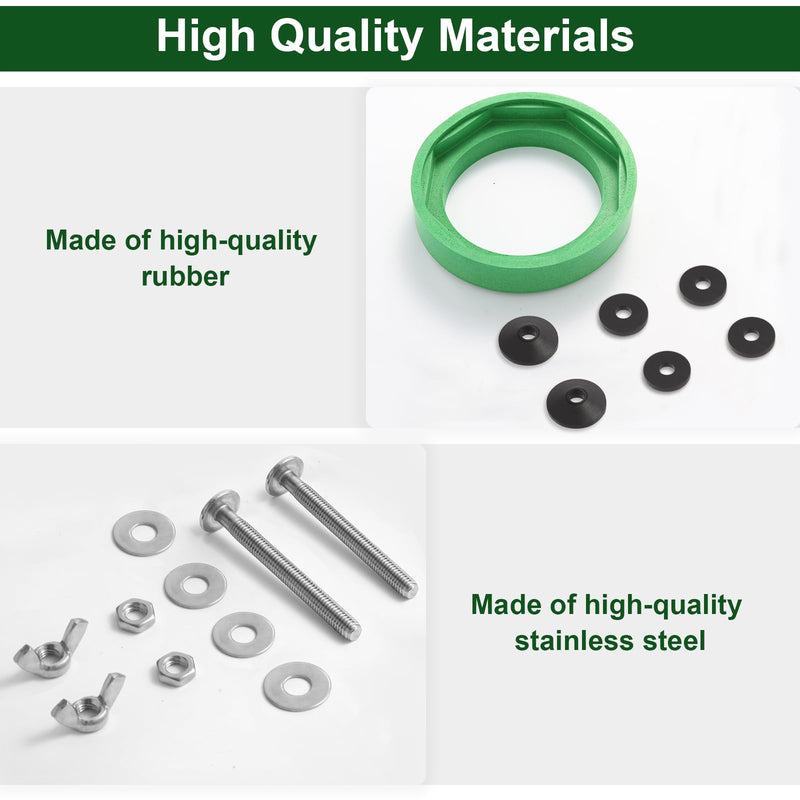 2 Packs 3" Toilet Tank to Bowl Gasket Kit, Fits American Standard Champion 4 Toilet Parts AS738756-0070A, Stainless Steel Heavy Duty Rustproof Bolts Kit for Most 3 Inch Flush Valve Opening Tank 2 Pcs American Standard Gaskets Kit