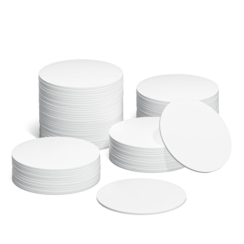 100 PCS NFC Tags Ntag215 Cards Blank NFC Coins Cards Rewritable NFC215 Tag NFC Chip Round 25mm, Compatible with Tagmo and NFC-Enabled Mobile Phones and Devices (No Adhesive) White-nfc Tags 100PCS