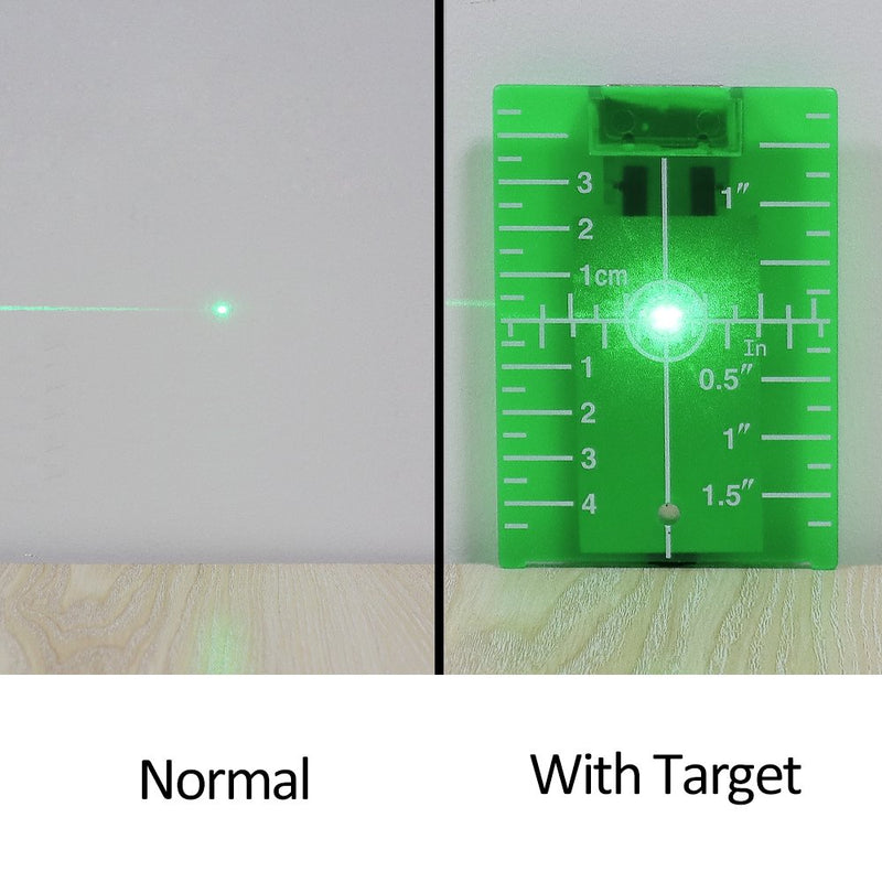 [Australia - AusPower] - Laser Level with Tripod and Laser Target Plate Card, Huepar 150Ft Self Leveling Lazer Level Outdoor Use, 150° Vertical Green Cross Line Level Laser for Picture Hanging, Tile, Construction Project 
