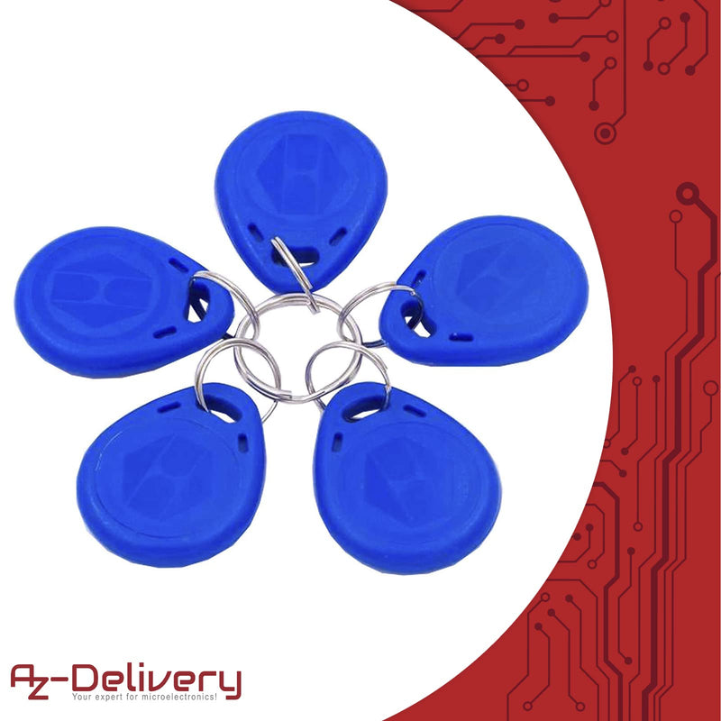 AZDelivery 100 x RFID chips with 125 kHz transponder compatible with Arduino including e-book