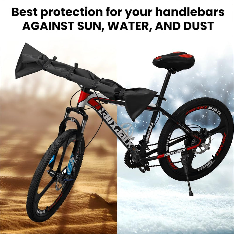 Besudo Handlebar Cover Ebike Transport Protection - 2 Packs - Handlebar Protective Cover Handlebar Hood Handlebar Cover for Bicycle - Bicycle Cover for Rear Rack Handlebar Rain Protection