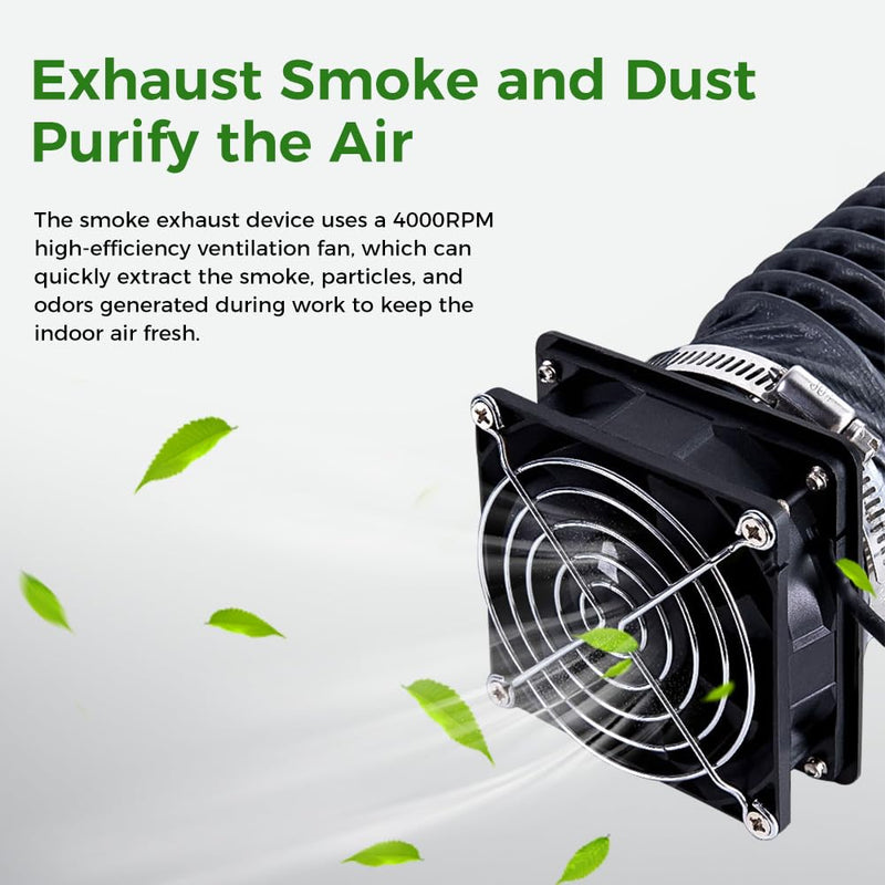 Creality Official Fume Extraction Kit, 4000 RPM High-Efficiency Ventilation Fan, Exhaust Smoke & Odors, Compatible for 3D Printer Enclosure with Fan Interface and Laser Engraver Enclosure