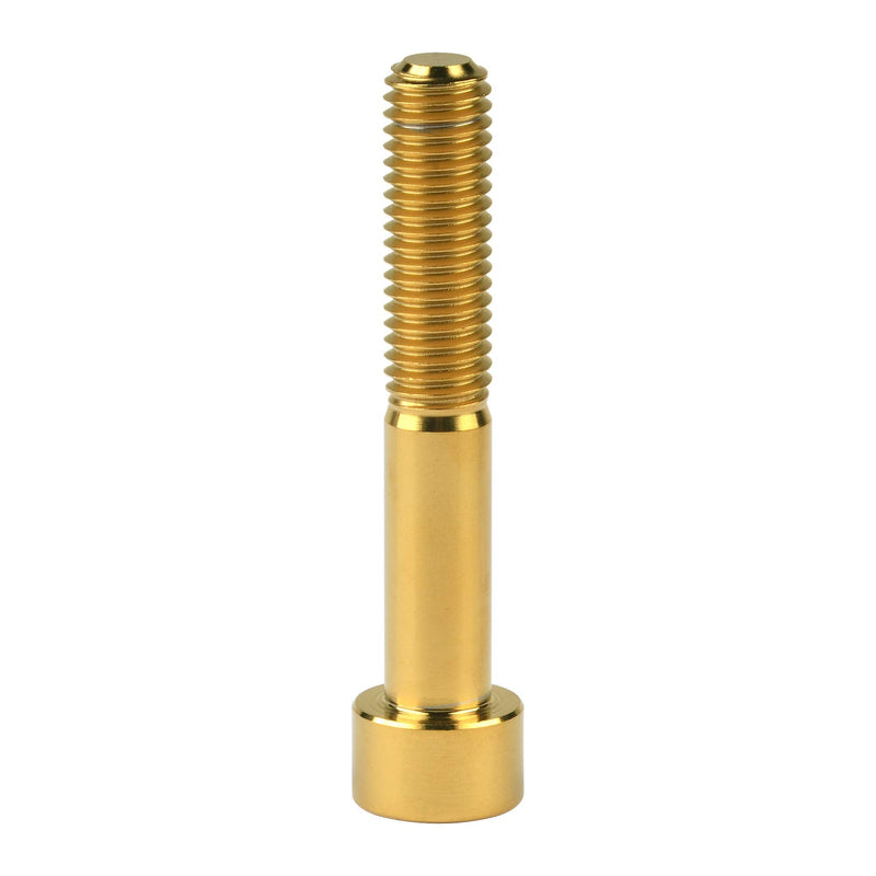 Titanium Cap Allen Socket Head Bolts M10 20 25 30 35 40 45 50 55 60mm Screw Pack of 4 (M10x60mm Pitch 1.25mm, Gold) M10x60mm Pitch 1.25mm