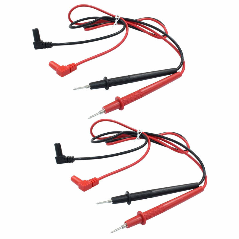 [Australia - AusPower] - Zorfeter 2pcs 85cm Long Multimeter Test Leads, CAT III 1000V 10A Digital Multimeters Cables, Right Angle Banana Plug Electrical Test Lead Probe Cable(Black, Red) 