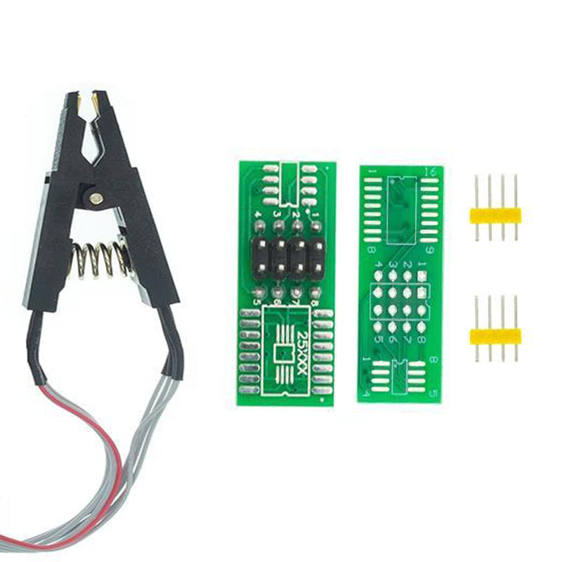 [Australia - AusPower] - USB Programmer CH341A 24 25 Series Flash Module with SOIC8 SOP8 Test Clip Flash IC Clips Socket Adpter Programmer BIOS 