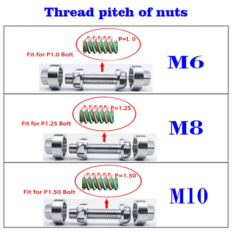 [Australia - AusPower] - M8 Nut+Bolt Set Screws 304 Stainless Steel Anti-Theft Locking 20mm Security Hardware Kit for Mountain Bike Awning Car Accessories for Styling Light Bar safety(4 Nut+4 Bolt + 2 key) M8*20mm 