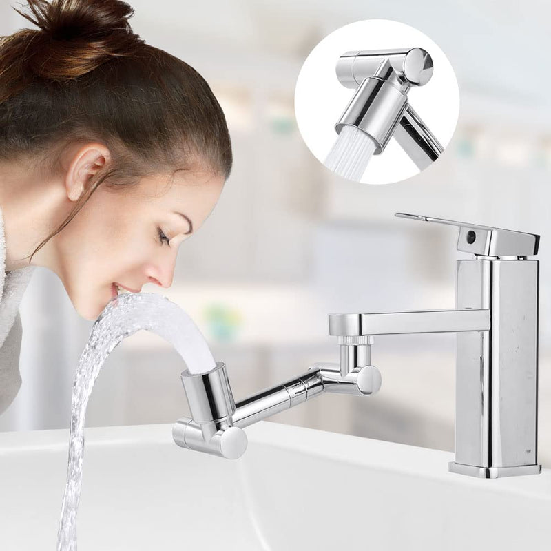 [Australia - AusPower] - Flintronic Rotating Tap Attachment, 1440 Degree Multifunctional Extension Tap with 2 Adjustable Aerlators, Faucet Extender for Kitchen and Bathroom 