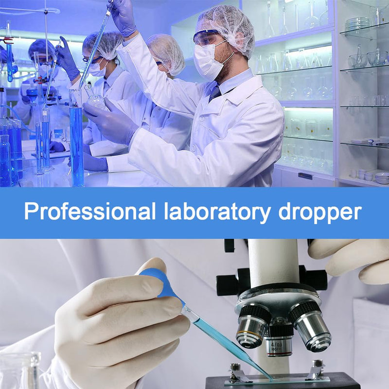 [Australia - AusPower] - 2pcs Glass Pipettes Dropper, Glass Liquid Dropper, 10ml Graduated Liquid Dropper with Cleaning Brush, Liquid Transfer Eye Droppers, Lab Glass Transfer Pipette, Large Essential Oil Droppers 