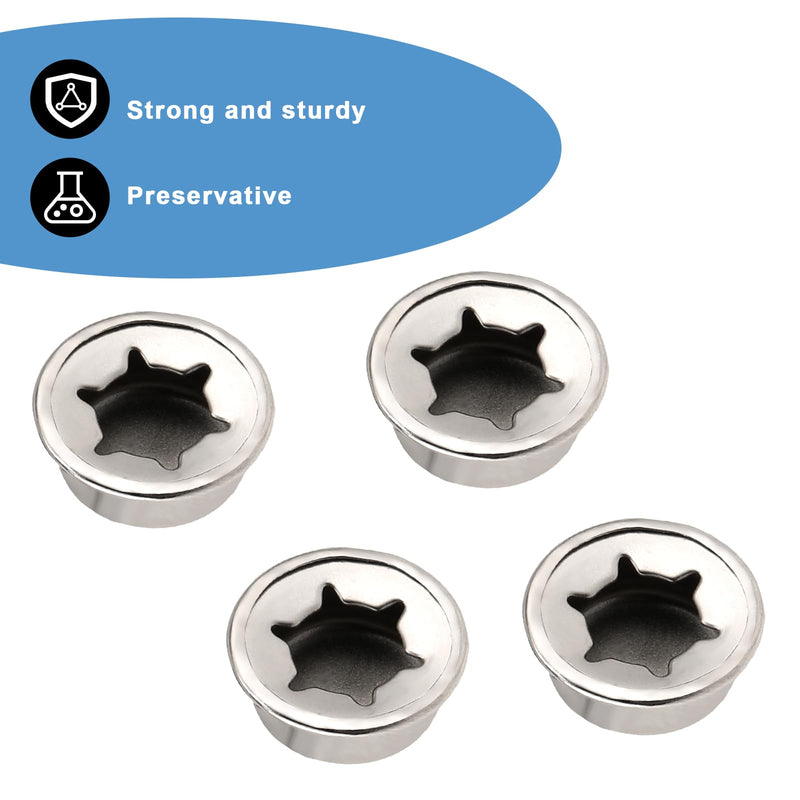 [Australia - AusPower] - Push on Pushnut Cap Fits 5/8 Inch Axles, 4 Pack Spring Steel Permanent Washer Caps with Mechanical Zinc Plating for Hand Trucks, Rolling Bins and Lawn Push Wagons,Alternative for Cotter Pins 