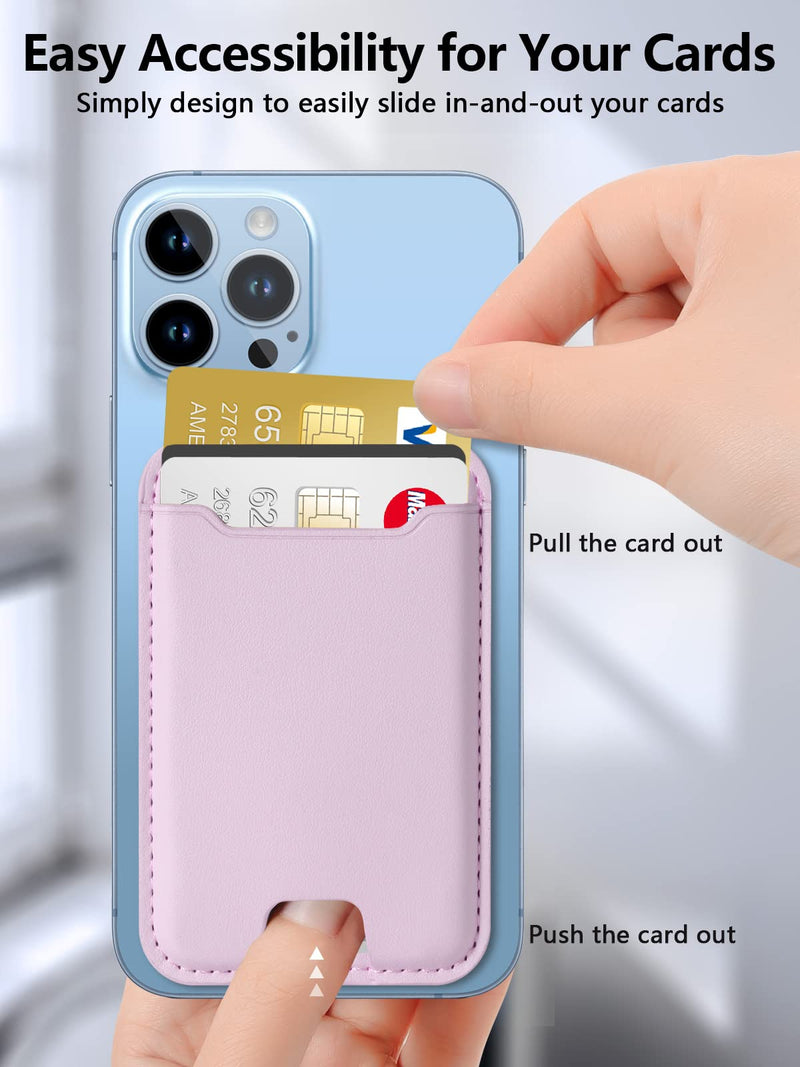 [Australia - AusPower] - TopMade for Magsafe Wallet, Magnetic Wallet Card Holder for iPhone 15, iPhone 14/13/12 Series, Leather Magnetic Phone Wallet with Powerful Magnet, Credit Card RFID Blocking, Fit 4 Cards, Pink 