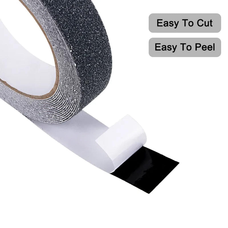 [Australia - AusPower] - Anti Slip Grip Tape, Waterproof Outdoor Grip Tape for Stairs, Stair Grips Non Slip for Skateboards, Outdoor Adhesive Stair Grip Tape for Step Treads,Black Grip Tape, 1inx16.5ft Black 1" x 16.5 Feet 