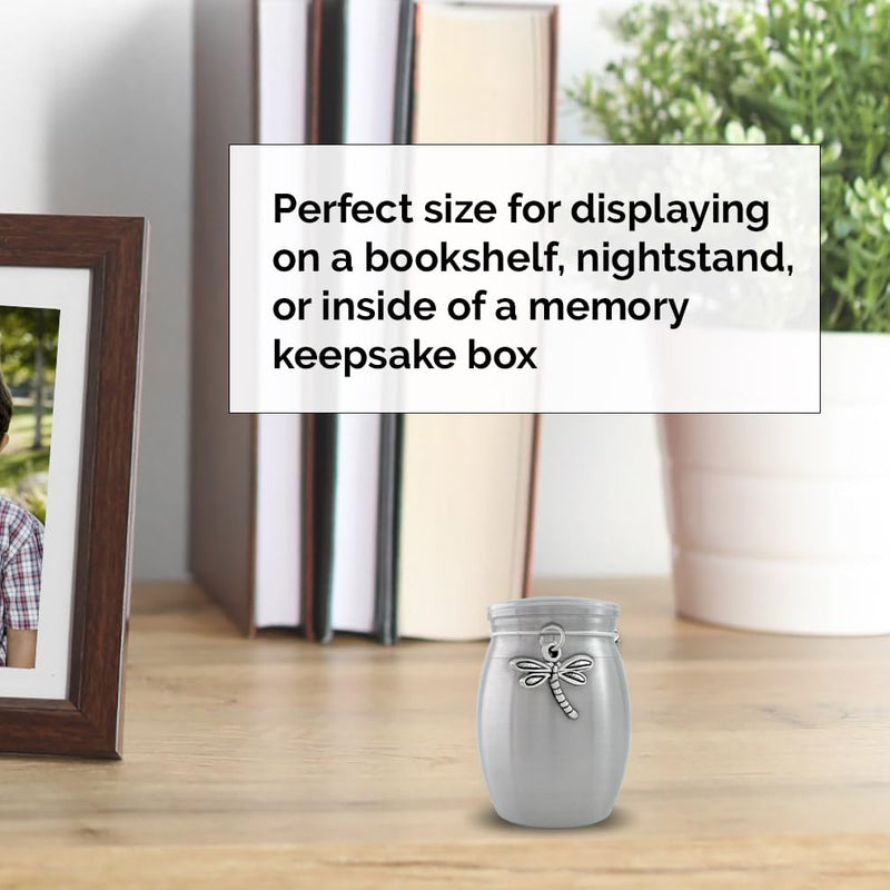 Mini Dragonfly Urn Memorial Cremation Ashes Holder Small Container Jar Vial