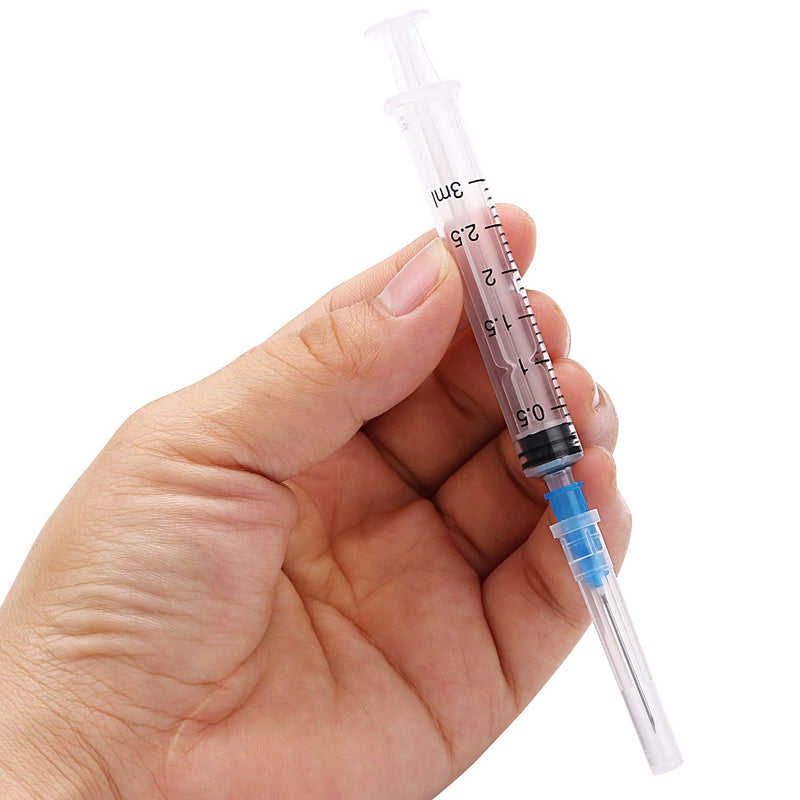 [Australia - AusPower] - 100Pack 3ml/cc with 23 G Safety Luer-Slip Individually Wrapped 