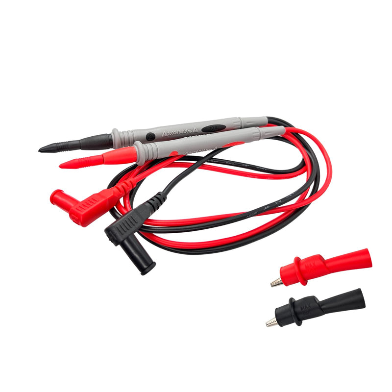 [Australia - AusPower] - with Threaded Alligator Clips, 4 mm Banana Test Lead Probe Clip Suitable for Most of Digital Multimeter Electronic, Clamp Meter Test Lead Cable Probe Red Black Replacement. (10 A) 10 A 